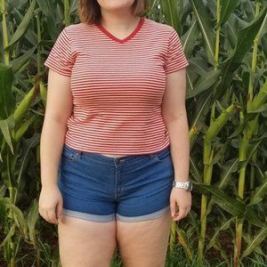 Old Navy Retro Red Striped Tee